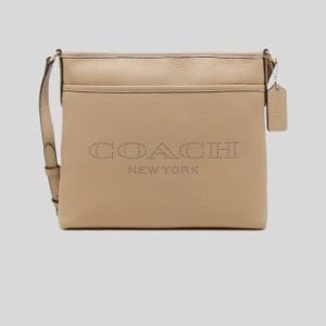Coach File Bag With Coach Print Taupe 91167